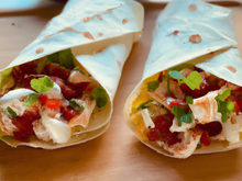 Wraps au crabe et au chèvre