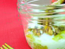 Œuf cocotte poireau, fourme d'Ambert et noix