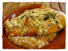 Saumon en papillote au philadelphia ail et fines herbes