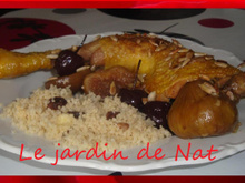 Tajine de poulet fermier des Landes aux figues et aux cerises