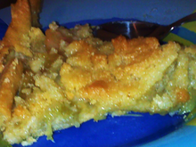 Tarte rhubarbe amandine en crumble fondante et croustillante