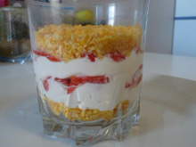 Tiramisu fraises corn flakes