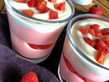 Yaourt glacé à la fraise