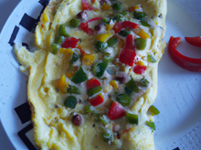 Omelette aux poivrons