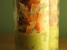 Verrines de tartare de thon et sa mousse d'avocat