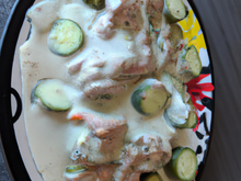 Lapin au concombre et à la crème