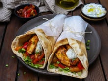 Gyros au poulet et poivrons