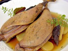 Confit de canard en bouillon aux saveurs de vanille