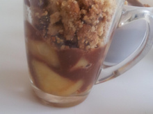 Crumble choco et pommes caramelisé à la cannelle