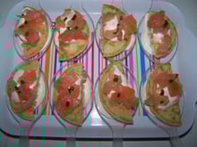 Bouchées blinis et saumon