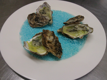 Huîtres chaudes aux poireaux