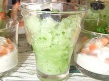 Granité de concombre à l'aneth et citron vert
