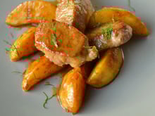 Noisettes d'agneau aux poires