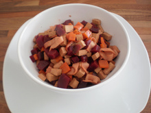 Tagliatelles de surimi, betterave et coca