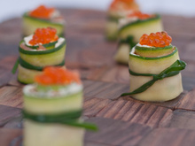 Makis de courgettes Philadelphia saumon fumé