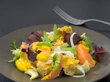 Salade fraîche thon, pamplemousse et moutarde