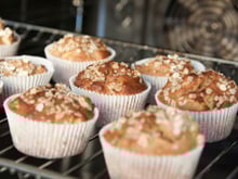 Muffins aux pommes et aux flocons d'avoine