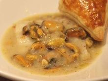 Dos de cabillaud et sa sauce aux coquillages