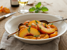 Salade de pêches et abricots