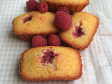 Financiers aux framboises, sans gluten