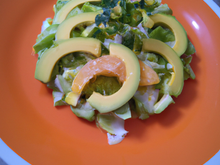Salade d'avocat au pulco de pamplemousse