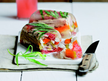 Terrines de poulet au pamplemousse de Floride et estragon