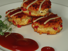 Crabe cake de Nantucket et ketchup maison