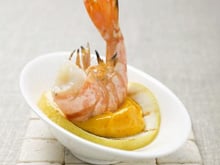 Gambas sauce mayonnaise au curry