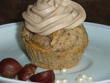 Mini cupcakes noisette, chantilly pralinée