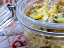 Salade de pommes de terre et maquereaux sauce moutarde