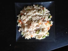 Risotto revisté au jus cuisine épinard,ail et menthe