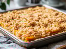 Voici ma recette super gourmande de crumble aux mirabelles que mes convives ont réclamé 2 jours de suite !