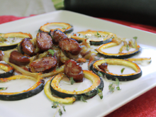Courgettes au merguez