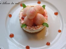 Cheesecakes à la rose et aux litchis