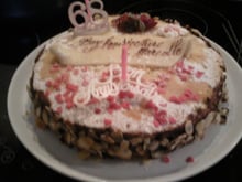 Gâteau d'anniversaire poire chocolat