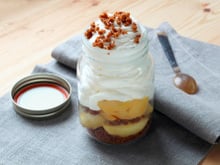 Bocal pommes, spéculos et crème fouettée