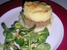 Parmentier de canard et échalote