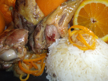 Manchons de canard à l'orange