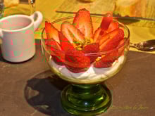 Soupe de fraises et espuma mascarpone