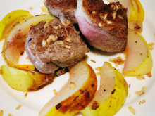 Tournedos aux poires tapées