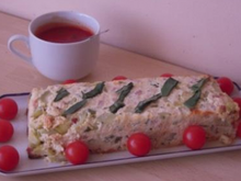 Terrine de courgettes, lardons et basilic