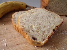 Cake banane, coco & pépites de chocolat