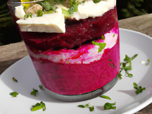 Verrine de betterave au chèvre