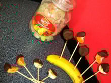 Sucettes aux fruits chocolatée