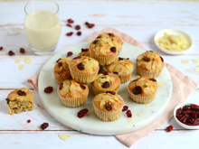 Muffins aux cranberries et amandes