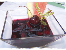 Salade de fruits toute rouge