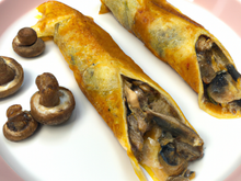 Crêpes farcies à l'andouillette et aux champignons