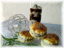 Délice de canard au confit de figues et feuilletés à la mousse de sardine