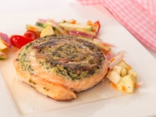 Saumon farci aux épinards et feta