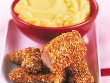 Escalope de porc panée sésame et parmesan